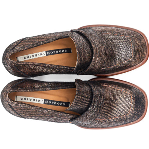 Chiarini Bologna Mocassino Mocassini Donna con tacco Cannella - Francavilla Moda